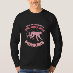 A Girl Who Loves Monkeys T-Shirt