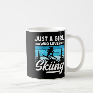 A girl who loves skiing fun winter sports ski coffee mug