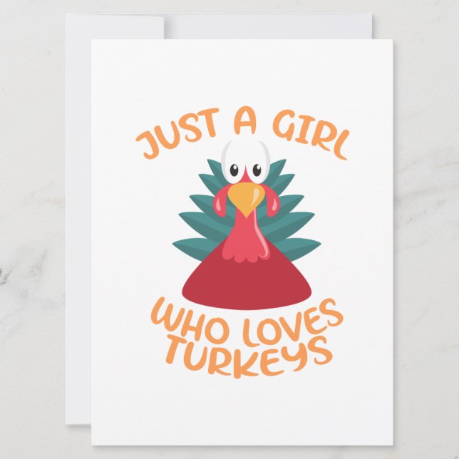 A Girl Who Loves Turkeys Save The Date (Front)
