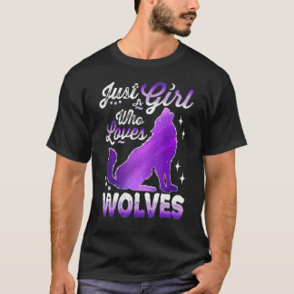 a girl who loves wolves 4 T-Shirt
