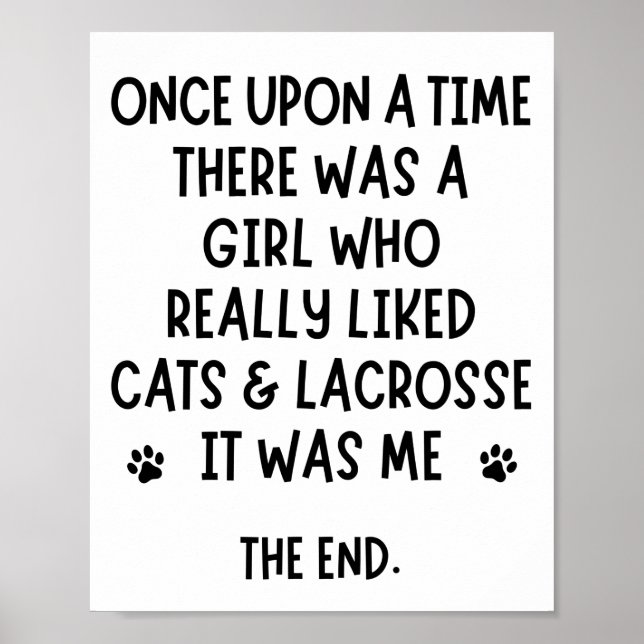 A girl who really liked cats & lacrosse. poster (Front)