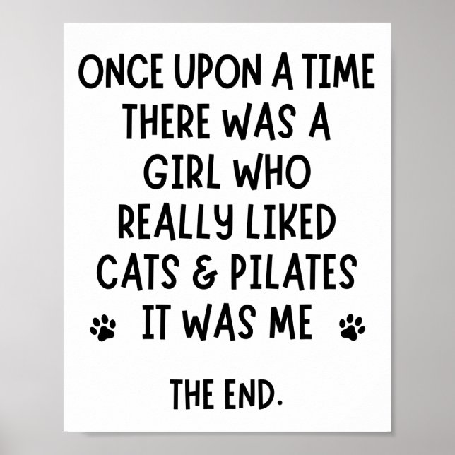 A girl who really liked cats & pilates poster (Front)