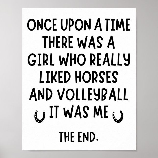 A girl who really liked Volleyball and Horses. Poster (Front)