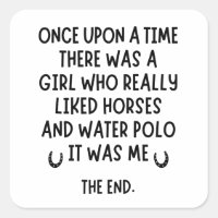 A girl who really liked water polo and Horses.