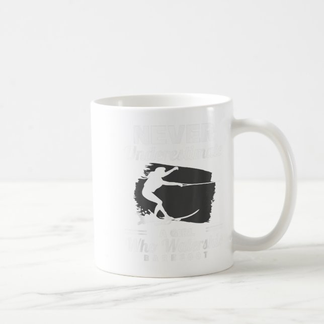 A Girl Who Waterskis Barefoot Water Skiing Wave Lo Coffee Mug (Right)