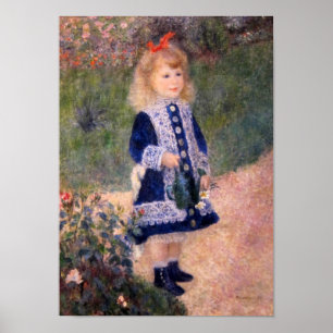 A Girl With A Watering Can by Pierre Renoir Poster