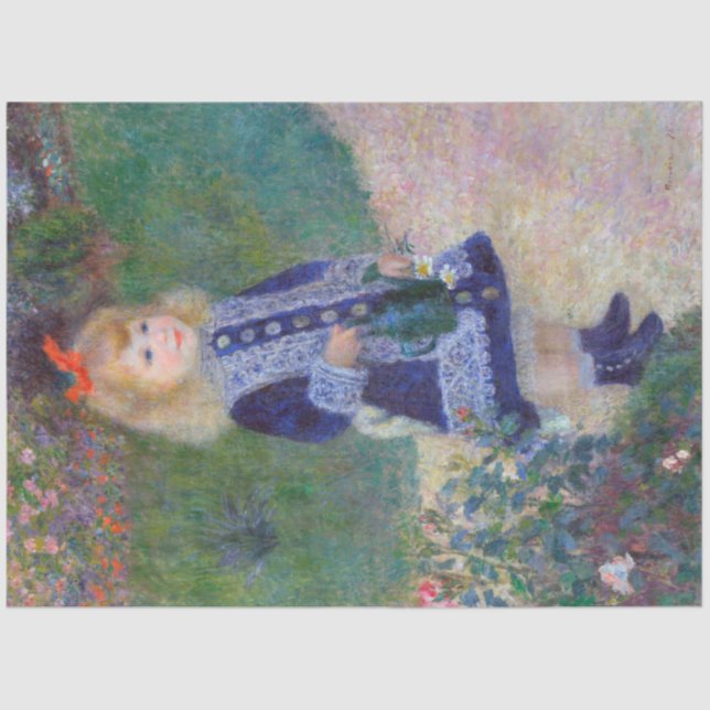 A Girl with a Watering Can, Renoir Tissue Paper (Front)