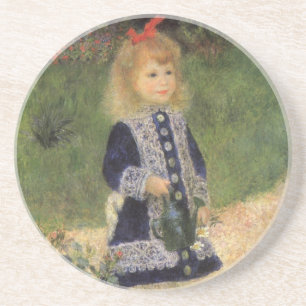 A Girl with Watering Can by Pierre Renoir Coaster