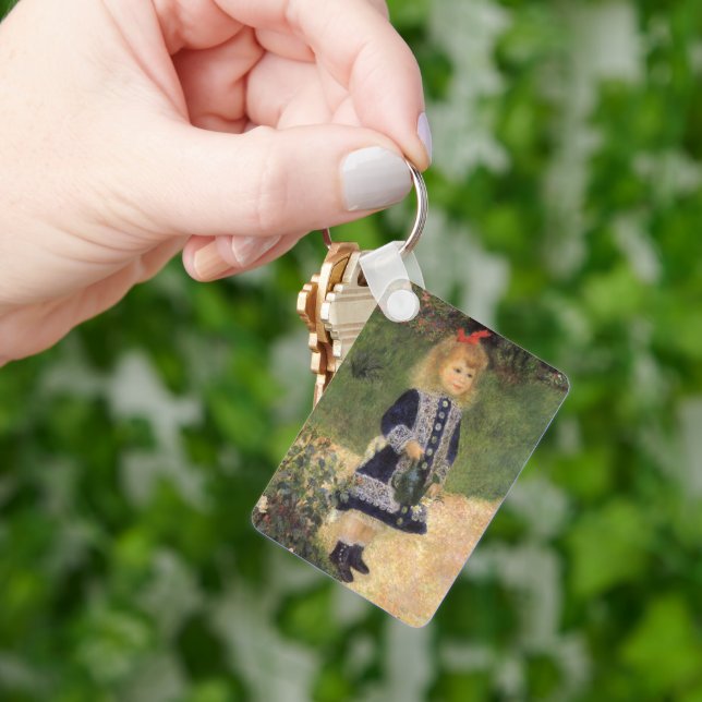 A Girl with Watering Can by Pierre Renoir Key Ring (Hand)