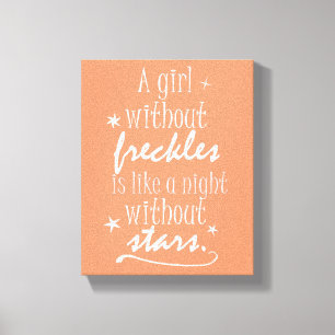 A Girl without Freckles, Night without Stars Canvas Print