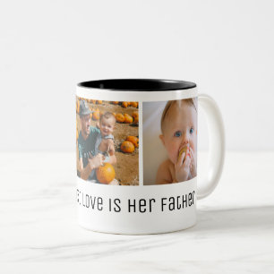 A Girl's First Love Father's Day Photo Two-Tone Coffee Mug