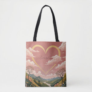 A Girl's Heartfelt Gaze Personalised Tote Bag