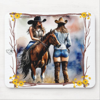 A Girls Horse Mouse pad