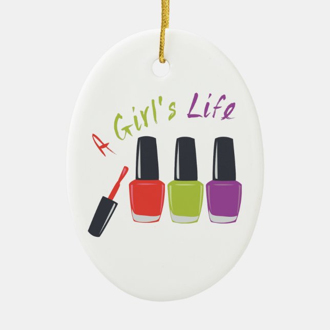 A Girls Life Ceramic Tree Decoration (Front)