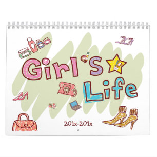 A Girls Life Personalised 2 Year Calendar