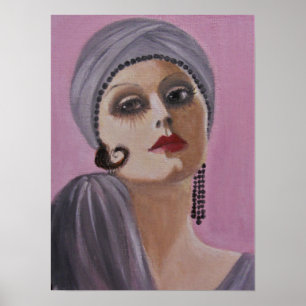 A Glamourous Flapper Gal Poster