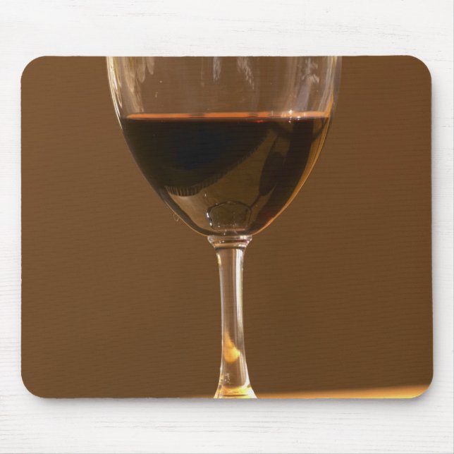 A glass of red Chateau Belgrave in sunlight - Mouse Mat (Front)