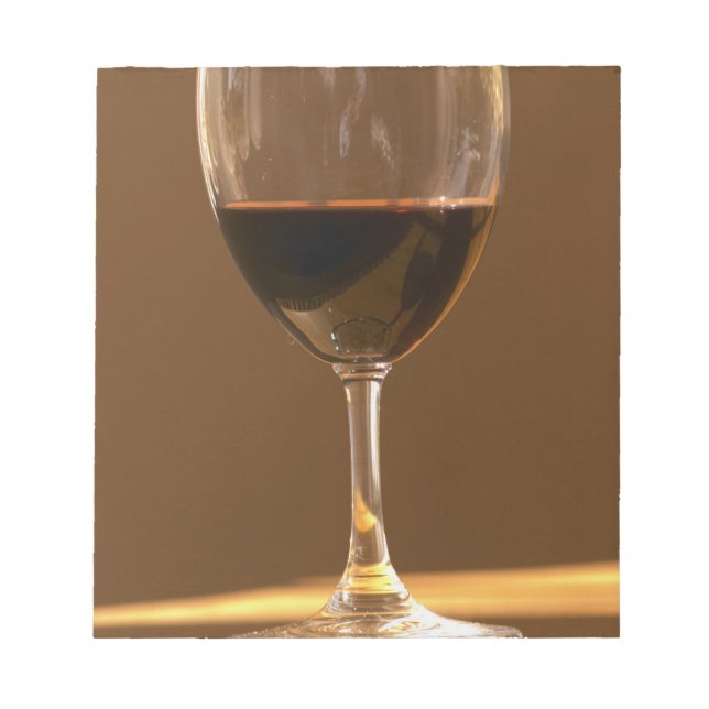 A glass of red Chateau Belgrave in sunlight - Notepad (Front)