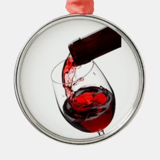A Glass of Red Wine Metal Tree Decoration