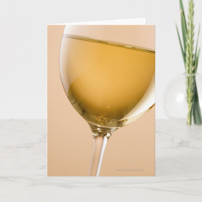 A glass of white wine card (Front)