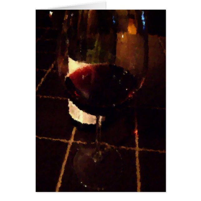 A Glass of Wine Card (Front)
