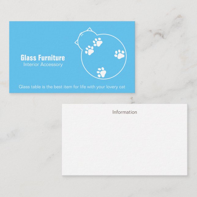 A Glass Table  Business Card (Front/Back)