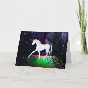 A Glimpse of a Unicorn Fantasy Love Greeting Card