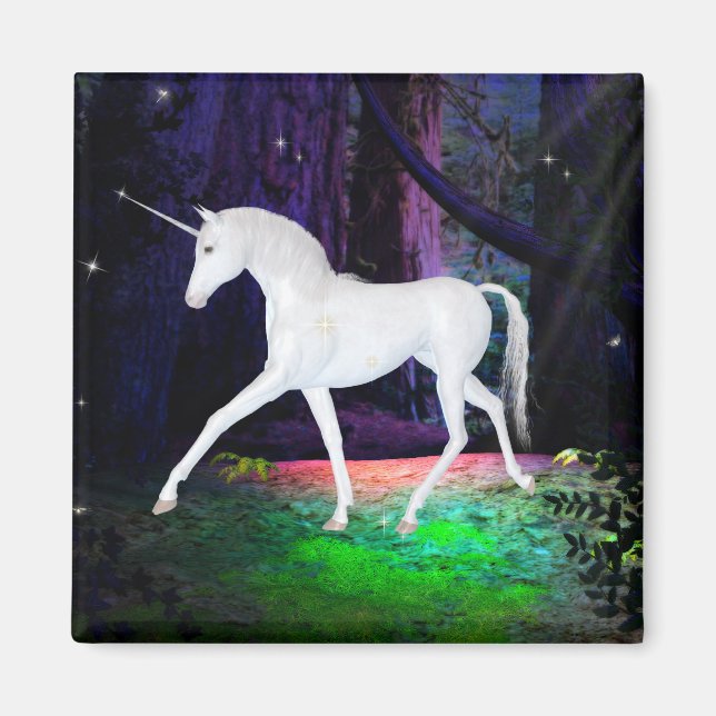 A Glimpse of a Unicorn - Fantasy Magnet (Front)