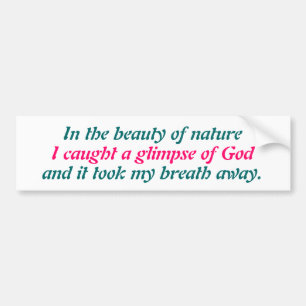 A glimpse of God Bumper Sticker