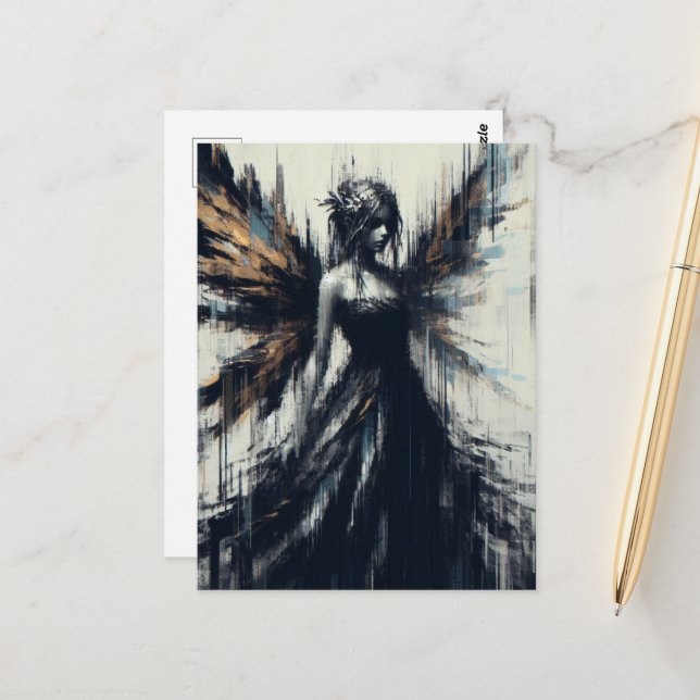 A Glitch Fairy Postcard (Front/Back In Situ)