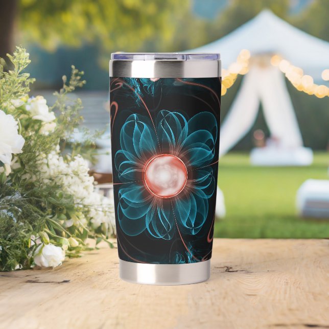 A Glitch of a Thousand Questions Water Bottle Insulated Tumbler (Wedding (Rotated))