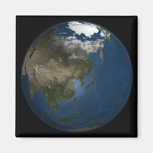 A global view over Asia with Arctic sea ice Magnet (Front)