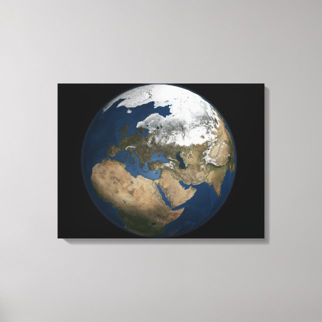 A global view over Europe and Scandinavia Canvas Print (Front)