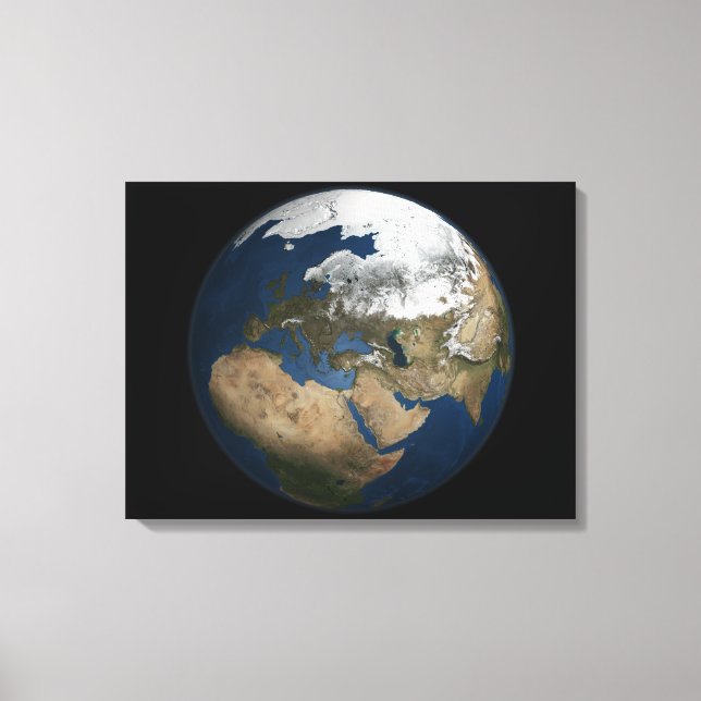 A global view over Europe and Scandinavia Canvas Print (Front)