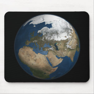 A global view over Europe and Scandinavia Mouse Mat