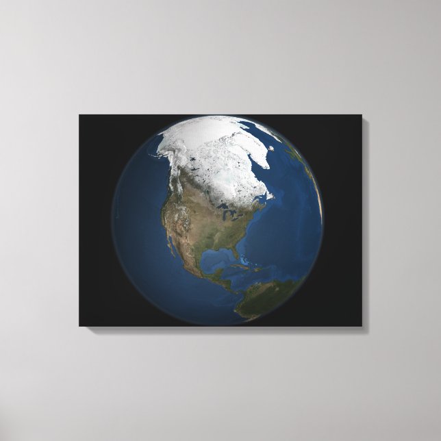 A global view over North America Canvas Print (Front)