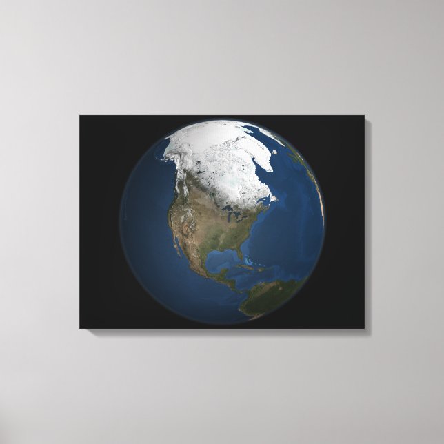 A global view over North America Canvas Print (Front)