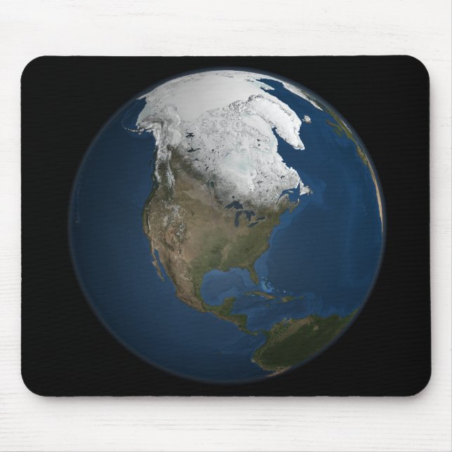 A global view over North America Mouse Mat (Front)