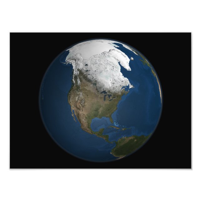 A global view over North America Photo Print (Front)