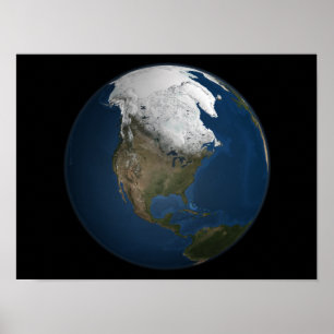 A global view over North America Poster