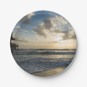 A Glorious Beach Morning Paper Plate