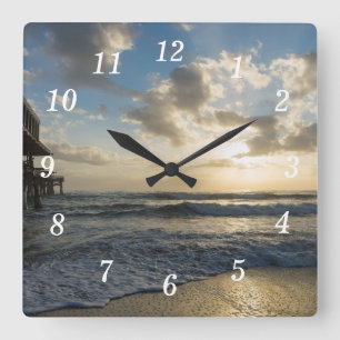 A Glorious Beach Morning Wall Clock