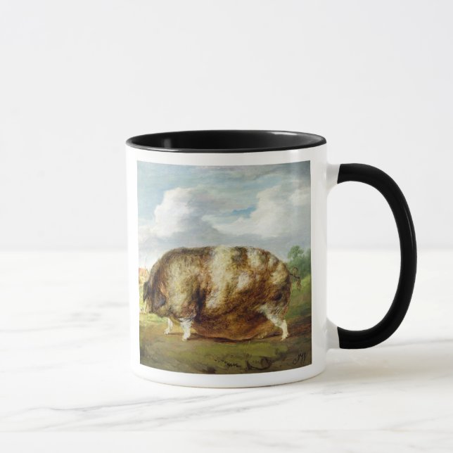 A Gloucestershire Old Spot (oil on panel) Mug (Right)