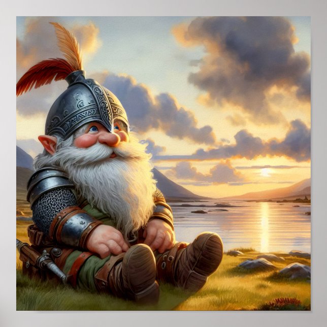A Gnome Warrior Taking a Rest Poster (Front)