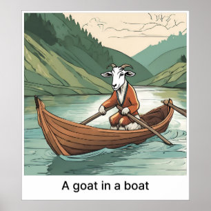 A Goat In A Boat - Print