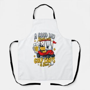 A God Day Starts with Golf Carts Apron