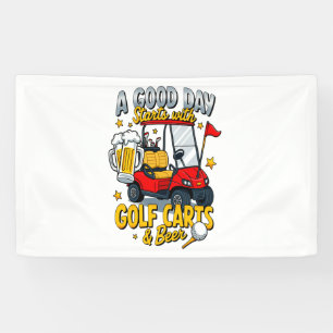 A God Day Starts with Golf Carts Banner