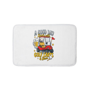 A God Day Starts with Golf Carts Bath Mat