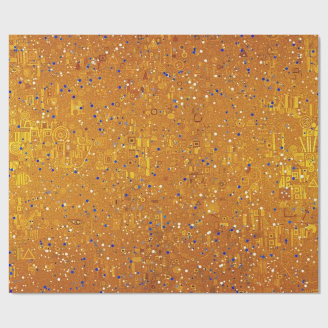A Gold Klimt Inspired Wrapping Paper (Flat)