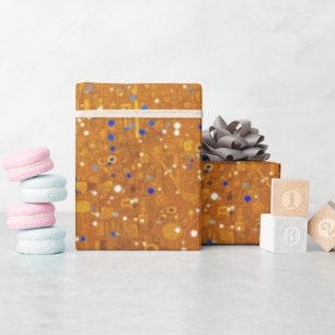A Gold Klimt Inspired Wrapping Paper